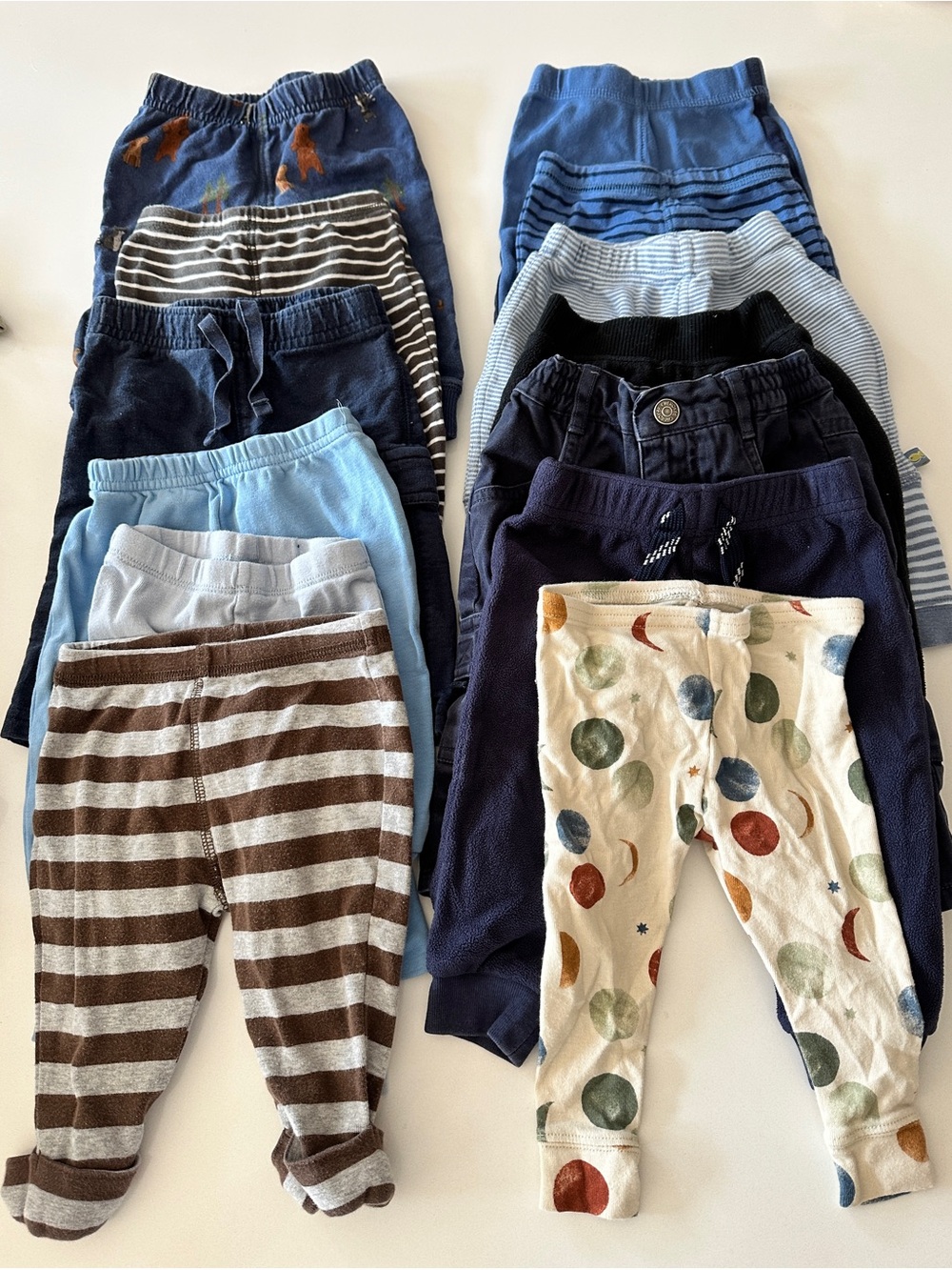 42 piece bundle of baby clothes size 6 months Carters pants onesies rompers pjs